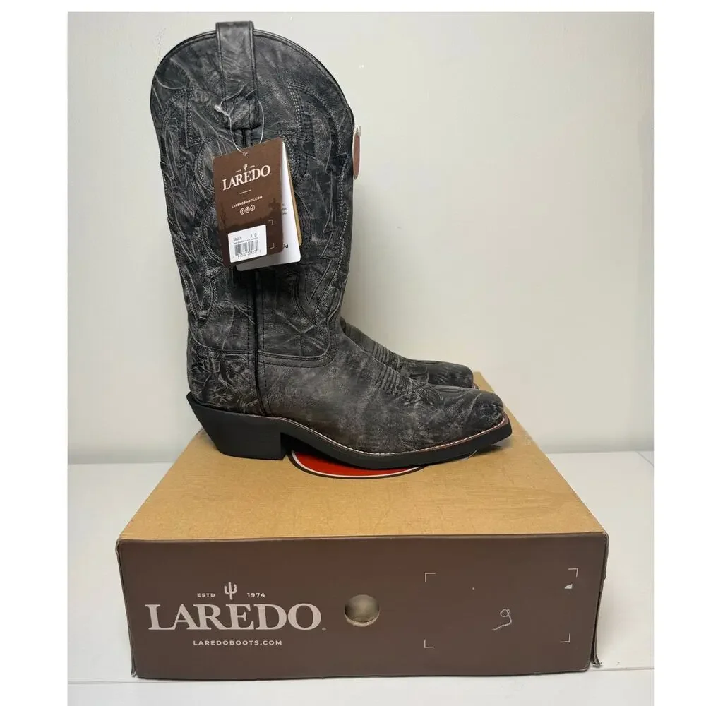 Laredo Mens Western Jessco Leather Boot Mens Size 9, NIB